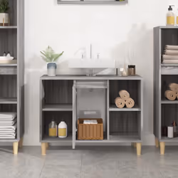 VidaXL 821290 miroir de salle de bain et armoire de rangement pour évier