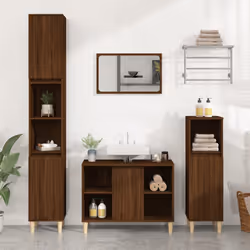 VidaXL 821291 miroir de salle de bain et armoire de rangement pour évier