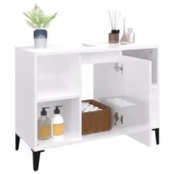 VidaXL 821294 miroir de salle de bain et armoire de rangement pour évier - Vue supplémentaire 5