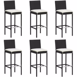 Ces tabourets de bar au design moderne sont conçus pour être un supplément pratique à votre espace de vie extérieur et intéri ...