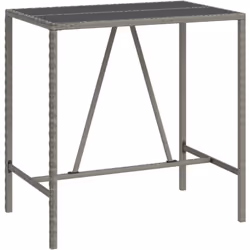 Cette table de bar tendance avec dessus en verre, combinant à la fois style et fonctionnalité, est certainement destinée à êt ...