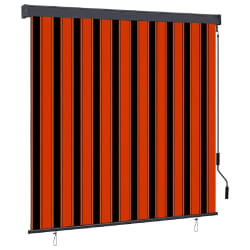 vidaXL Store Roulant Extérieur Rayé Orange et blanc 180 x 250 cm tissu