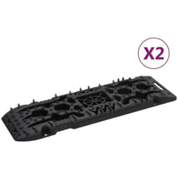 vidaXL Planches de traction 2 pc Noir 107x31x7 cm Nylon