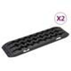vidaXL Planches de traction 2 pc Noir 106x30,5x7 cm Nylon