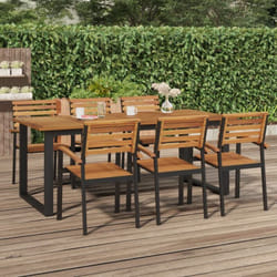 Vidaxl - Table de jardin et pieds en forme de u 200x90x75 cm bois acacia