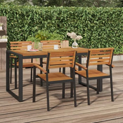 vidaXL Table de jardin et pieds en forme de U 160x80x75 cm bois acacia 319516
