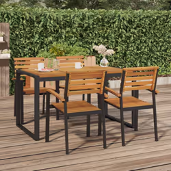 Ces chaises de jardin empilables permettent à vos invités de manger, de boire et de se détendre. Bois d'acacia massif : le bo ...