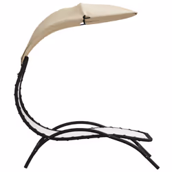 VidaXL 362705 chaise d'extérieur Linge Siège rembourré Polyester, Acier, Textile Crème - Vue supplémentaire 4