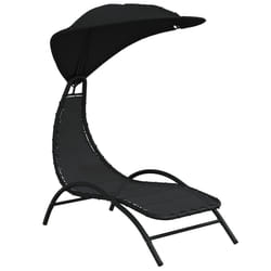 VidaXL 362706 chaise d'extérieur Linge Siège rembourré Polyester, Acier, Textile Noir