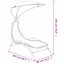 VidaXL 362706 chaise d'extérieur Linge Siège rembourré Polyester, Acier, Textile Noir - Vue supplémentaire 6