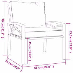 VidaXL 362714 banc de jardin Acier - Vue supplémentaire 8