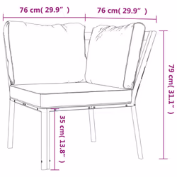 VidaXL 362718 banc de jardin Acier - Vue supplémentaire 8