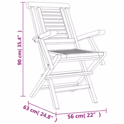 VidaXL 362756 chaise d'extérieur Terrace Teck - Vue supplémentaire 8