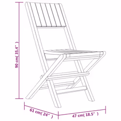 VidaXL 362759 chaise d'extérieur Terrace Teck - Vue supplémentaire 8