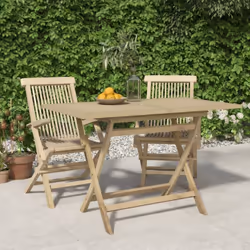Cette table de jardin pliante en bois au design élégant est un choix parfait pour votre espace de vie. Bois de teck massif :  ...