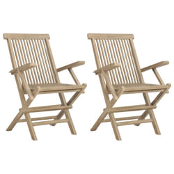 VidaXL 362764 chaise d'extérieur Terrace Teck Gris