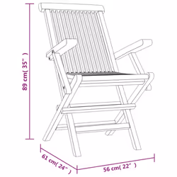 VidaXL 362764 chaise d'extérieur Terrace Teck Gris - Vue supplémentaire 8