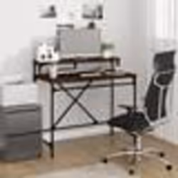vidaXL Bureau chêne marron 100x50x90 cm bois d'ingénierie et fer
