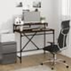 vidaXL Bureau chêne marron 100x50x90 cm bois d'ingénierie et fer