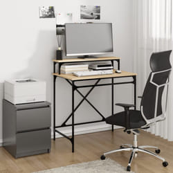 Vidaxl - Bureau chêne sonoma 80x50x90 cm bois d'ingénierie et fer