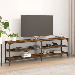Meuble TV vidaXL - Chêne fumé industriel