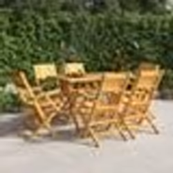 vidaXL Ensemble à manger de jardin 7 pcs Bois de teck solide