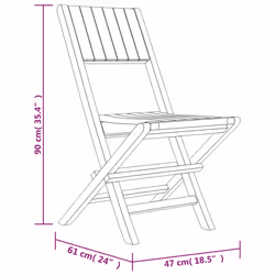 VidaXL 3155058 chaise d'extérieur Terrace Teck - Vue supplémentaire 5