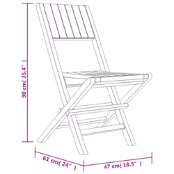 VidaXL 3155059 chaise d'extérieur Terrace Teck - Vue supplémentaire 5
