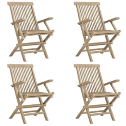 VidaXL 3155070 chaise d'extérieur Terrace Teck Gris