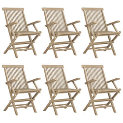 VidaXL 3155071 chaise d'extérieur Terrace Teck Gris