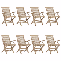 VidaXL 3155072, Terrace, Teck, Gris, 110 kg