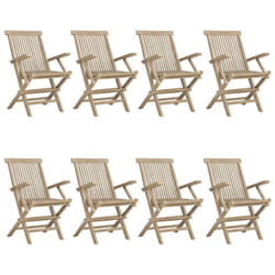 VidaXL 3155072 chaise d'extérieur Terrace Teck Gris