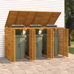 Description générale Cet abri à poubelle triple en bois est conçu pour protéger vos poubelles des regards tout en embellissan ...
