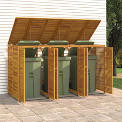Vidaxl - Abri à poubelle triple 210x89x117 cm bois massif d'acacia
