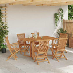 vidaXL Ensemble de salle à manger de jardin en bois massif