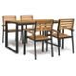 vidaXL Ensemble à manger de jardin 5 pcs bois d'acacia massif et métal