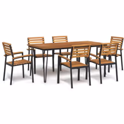 Avec cet ensemble à manger de jardin en bois, vous pourrez profiter d'un bon repas en plein air avec votre famille et vos ami ...