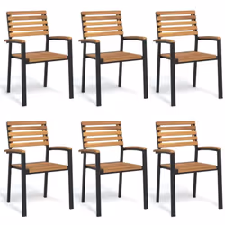 Ces chaises de jardin empilables permettent à vos invités de manger, de boire et de se détendre. Bois d'acacia massif : le bo ...