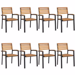 Ces chaises de jardin empilables permettent à vos invités de manger, de boire et de se détendre. Bois d'acacia massif : le bo ...