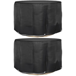Housses pour meubles de jardin 2 pcs 6 œillets Ø125x75 cm rond