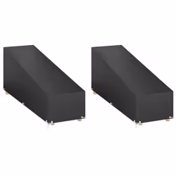 vidaXL Housses pour chaise longue 2 pcs 12 œillets 200x65x35/60 cm PE