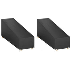 vidaXL Housses pour chaise longue 2 pcs 12 œillets 200x65x35/60 cm PE