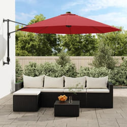 vidaXL Parasol mural rouge vif 290 cm 362891