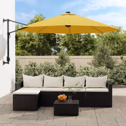 Cet élégant parasol mural est un choix parfait pour créer de l'ombre et vous protéger des rayons UV nocifs du soleil. Matéria ...