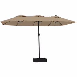 Cet élégant parasol à deux têtes est un choix parfait pour créer de l'ombre et vous protéger des rayons UV nocifs. Matériau d ...