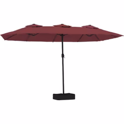 Cet élégant parasol à deux têtes est un choix parfait pour créer de l'ombre et vous protéger des rayons UV nocifs. Matériau d ...
