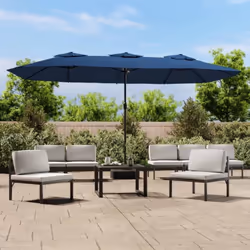 Cet élégant parasol de jardin à deux têtes avec LED est un choix parfait pour créer de l'ombre et vous protéger des rayons UV ...