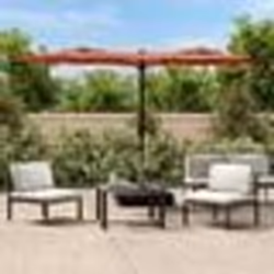 vidaXL Parasol de jardin à double tête terre cuite 316x145 cm