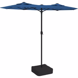 Cet élégant parasol de jardin à deux têtes est un choix parfait pour créer de l'ombre et vous protéger des rayons UV nocifs. ...