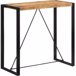 Cette table de bar en bois présente un charme vintage qui en fera un supplément distinctif à votre espace de vie. Bois de man ...